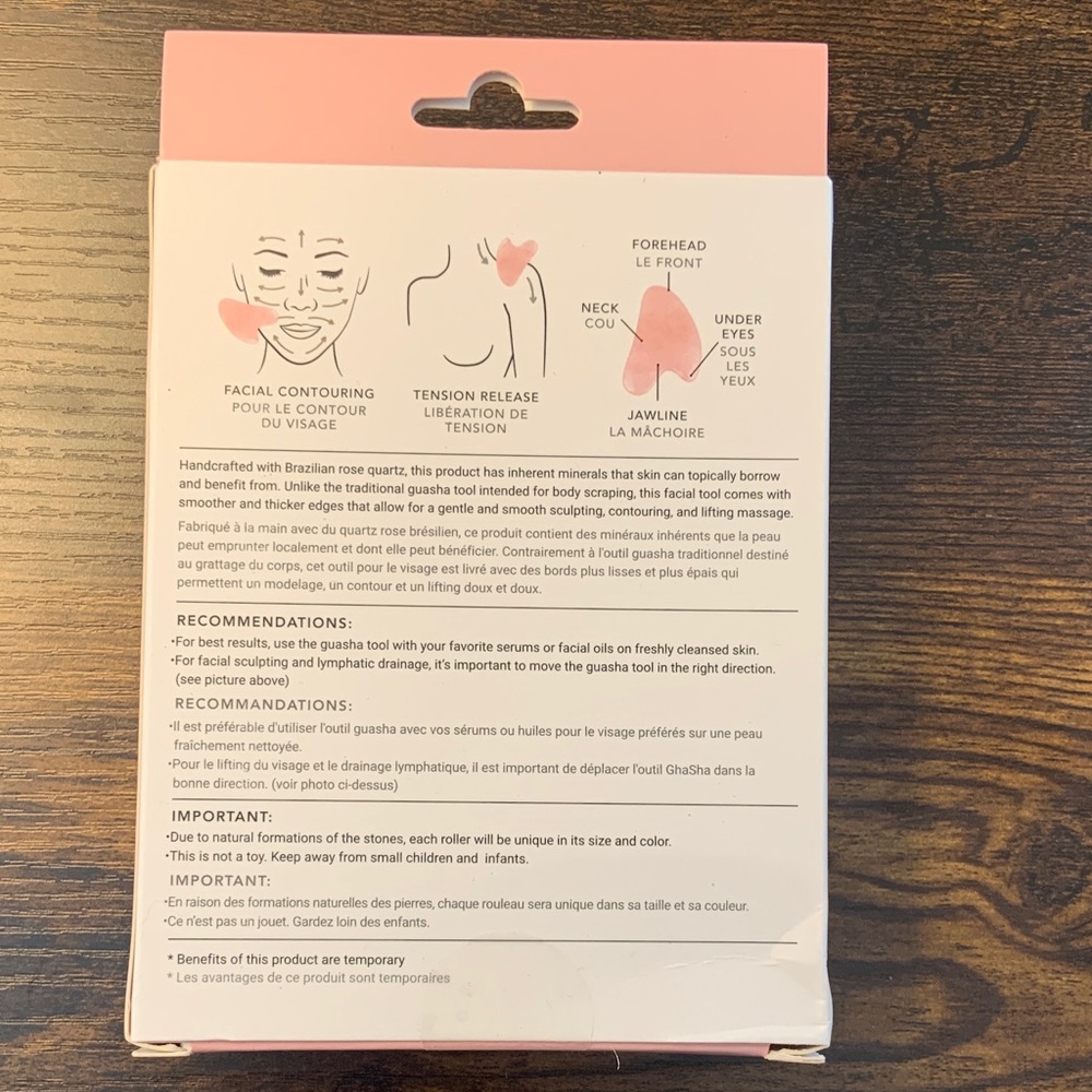 Rose Quartz Gua Sha Tool - Picture 2 of 3